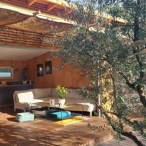 Intérieur d'une cuisine d'été